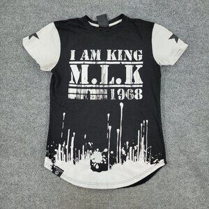 Martin Luther King JR Shirt Men Medium Black I Am King MLK Graphic Short Sleeve